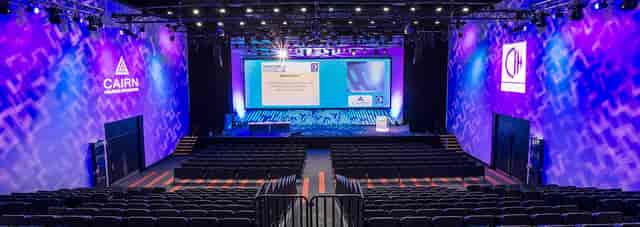 Lomond Auditorium with tiered seating, perfect for impactful conferences and presentations.