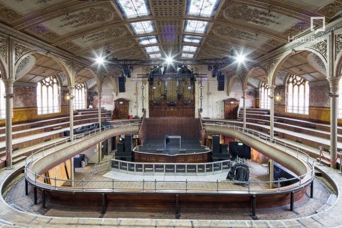 Mezzanine at Albert Hall Manchester, elegant venue for concerts and conferences.