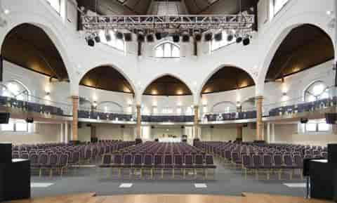 Diamond Arena in The Rock Tower: spacious venue with high ceilings for conferences and seminars.