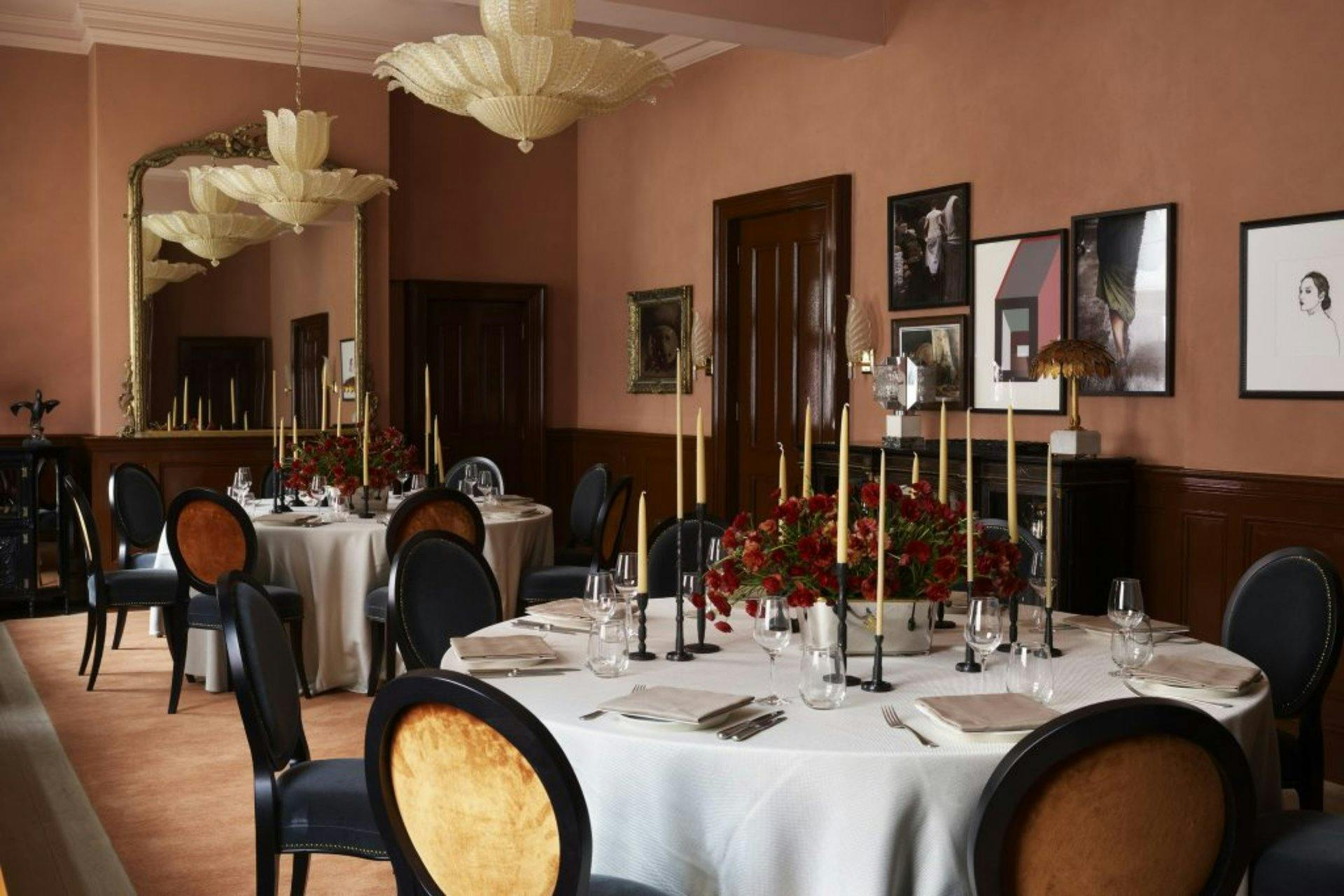 Elegant dining space at The NoMad London, perfect for upscale events and intimate gatherings.