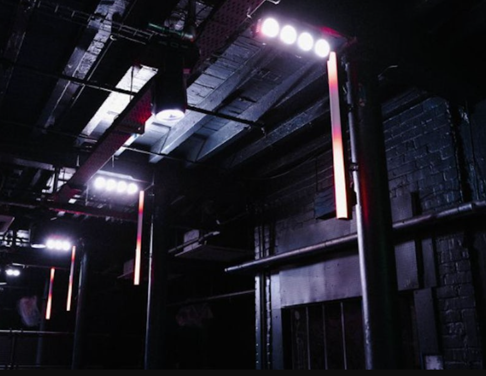 DOWNTEX MILL in Manchester: industrial venue with moody lighting for corporate events. - Banner