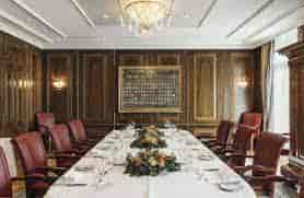 Sophisticated boardroom in Mandarin Oriental Zurich, ideal for corporate meetings and events.