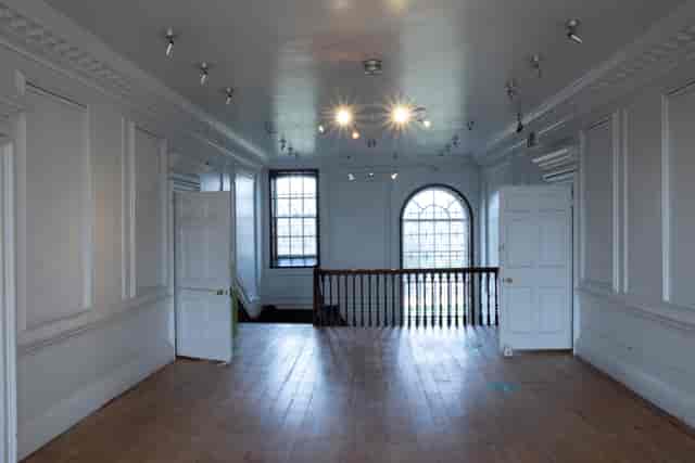 Story Lounge at William Morris Gallery: bright, minimalist event space for meetings and workshops.