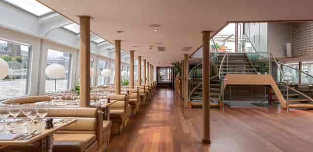 Silver Sturgeon restaurant interior, elegant space for corporate events and celebrations.