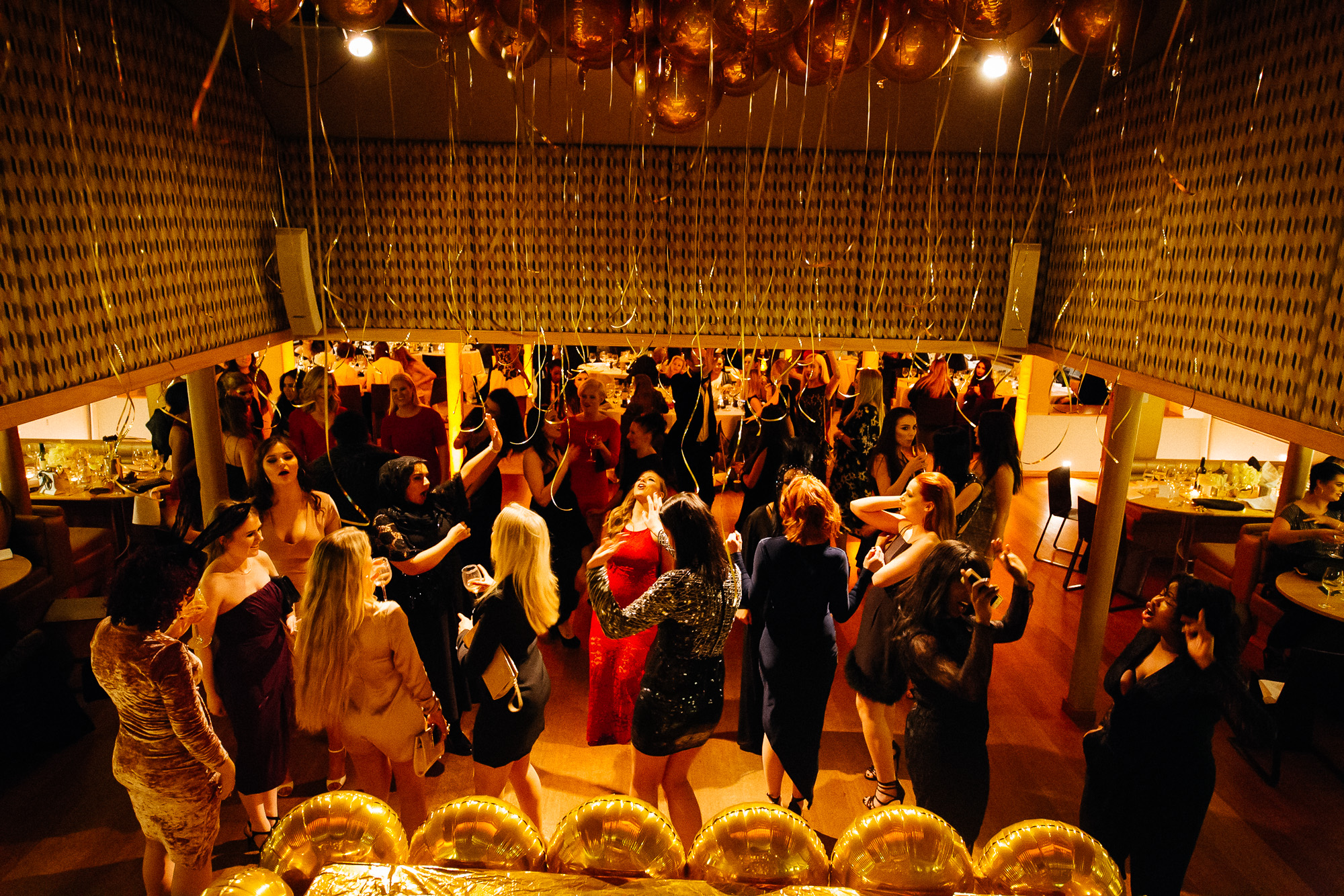 Silver Sturgeon event space with elegant decor for a lively celebration and networking. - Banner