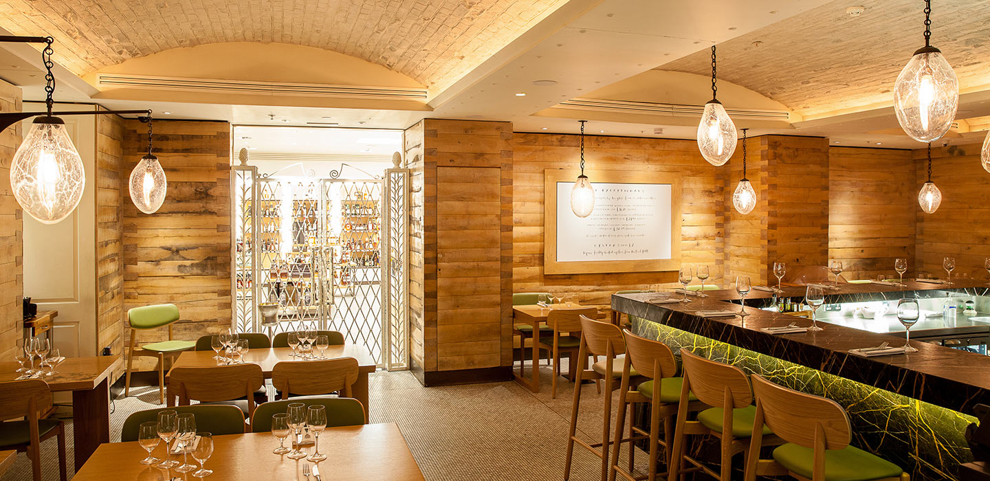 Stylish Wine Bar at Fortnum & Mason, ideal for cocktail receptions and intimate events. - Banner