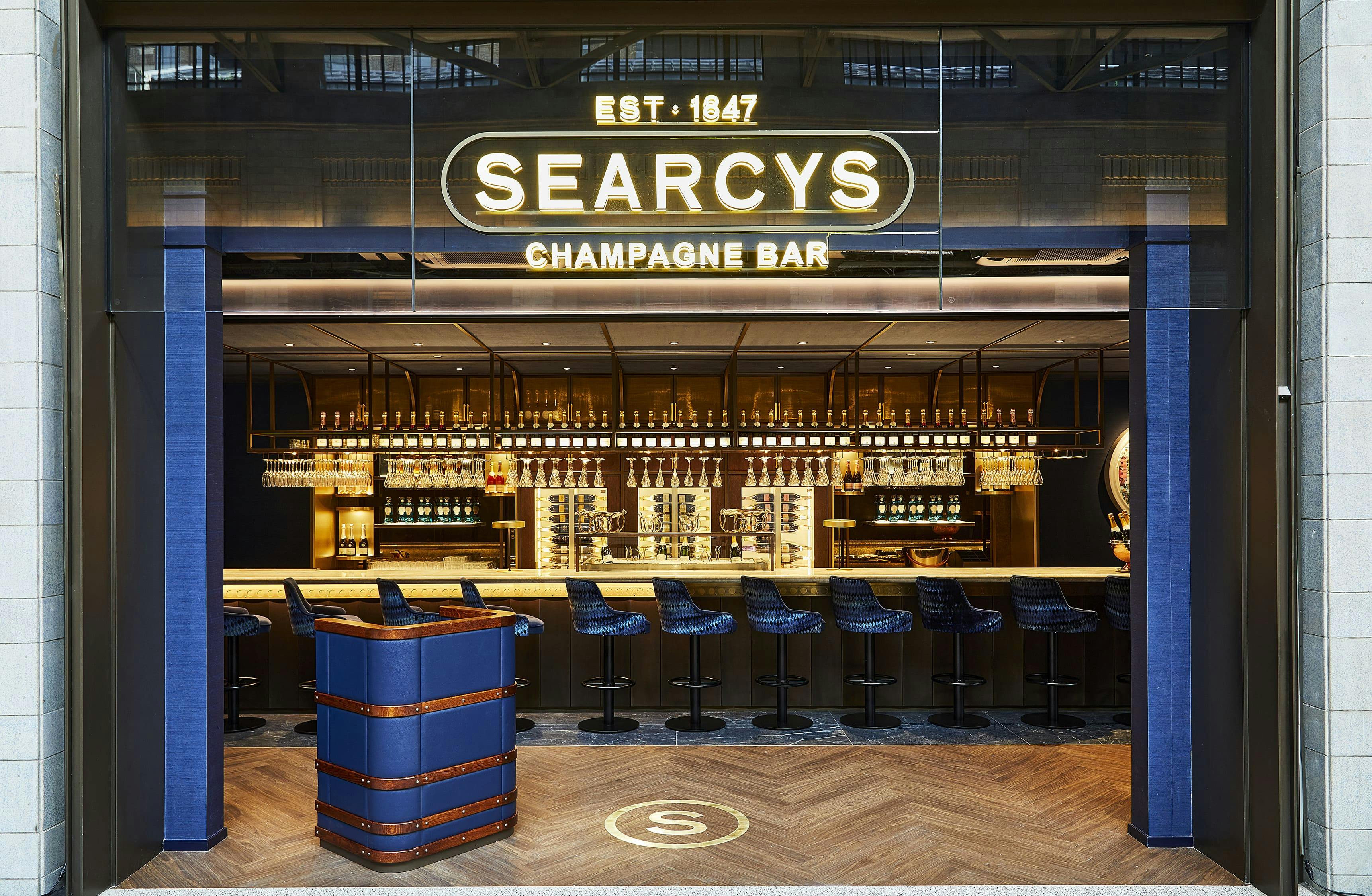 Searcys Champagne Bar at Battersea Power Station, elegant venue for upscale events.