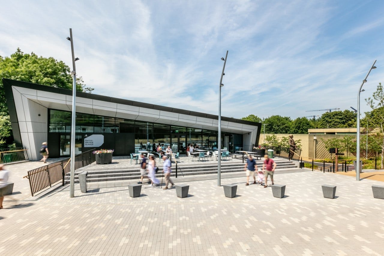 Modern event venue at Battle of Britain Bunker, ideal for meetings and gatherings.