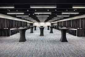 Woodway Hall at The Westin Galleria: modern event venue with high-top tables for receptions.