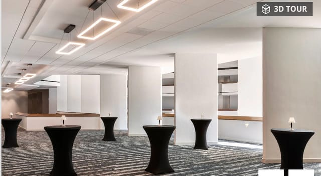 Imperial Ballroom at Hyatt Regency Houston, modern event space for networking receptions.