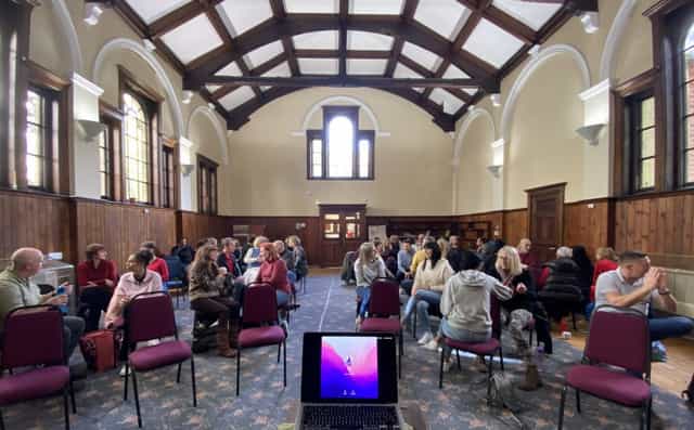 Whole Venue at West Midlands Circus Centre, organized meeting space for collaborative sessions.