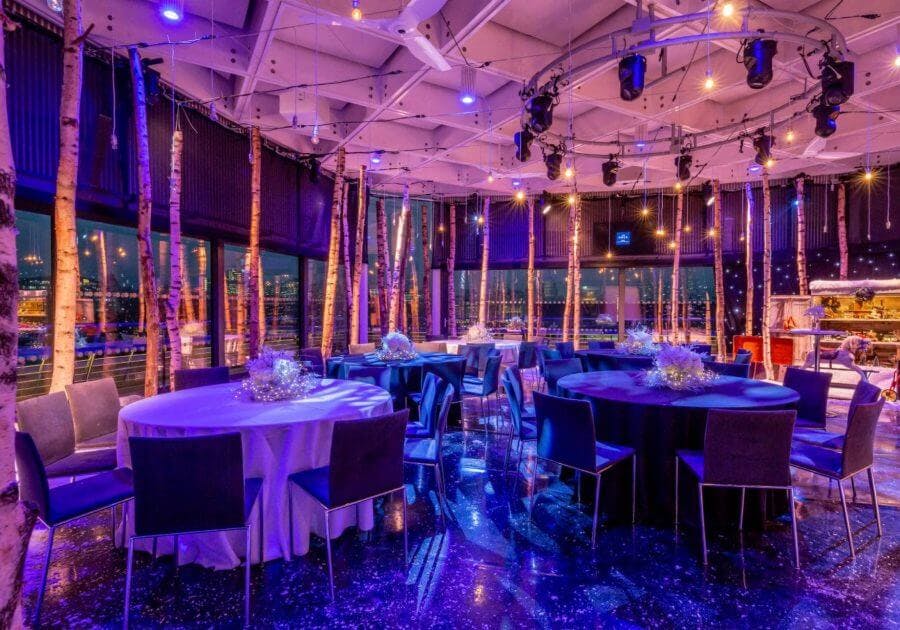 Buffini Chao Deck with elegant tables, ideal for corporate events and celebrations.