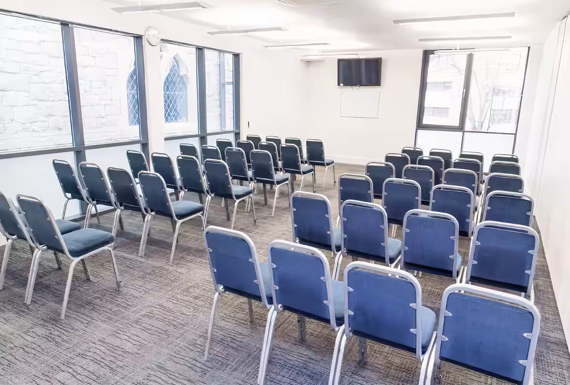 Ruby Suite in Rock Tower, bright meeting space for presentations and workshops.