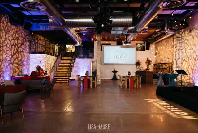 Versatile event space at 800 Congress with modern decor for meetings and receptions.