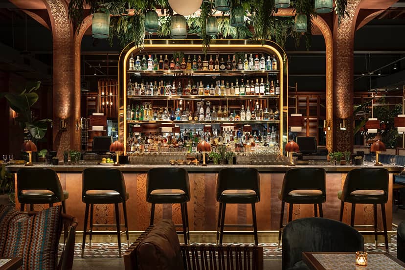Stylish bar in Chica Las Vegas for networking events and cocktail receptions.