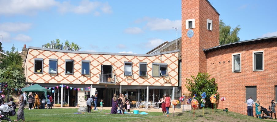 Bromley by Bow Centre: vibrant outdoor venue with unique architecture for events and gatherings.