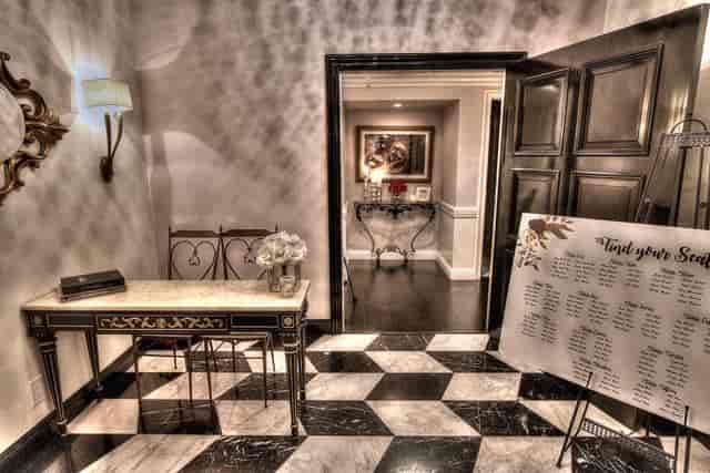 Hair & Makeup Room at L'Cheriyve Studios with chic decor for elegant events.