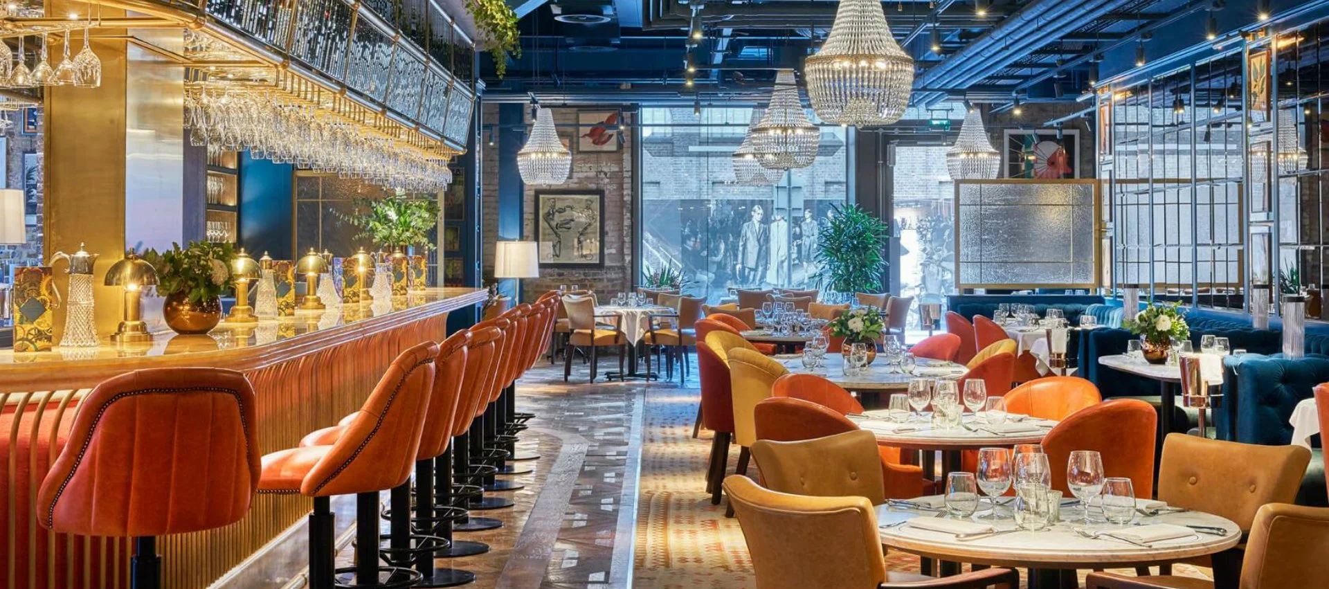 Stylish Granary Square Brasserie lounge with elegant seating for upscale events and gatherings. - Banner