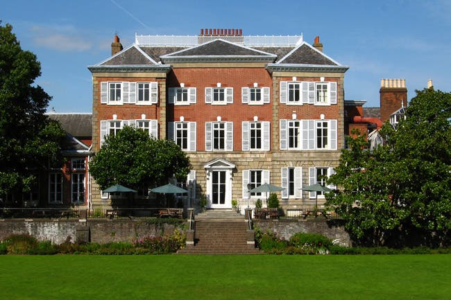 York House, elegant brick venue with large windows for corporate events in Richmond.