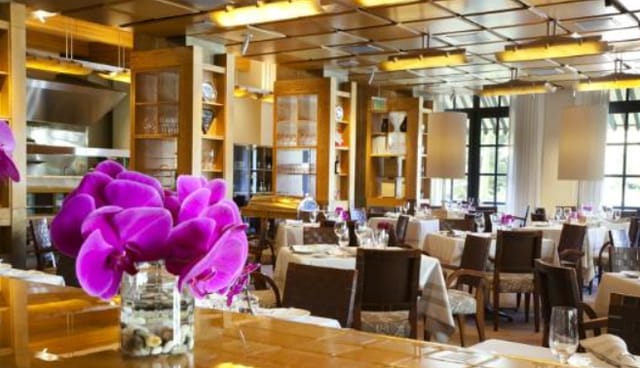 Sophisticated dining space at Michael Mina, ideal for upscale events with elegant decor.