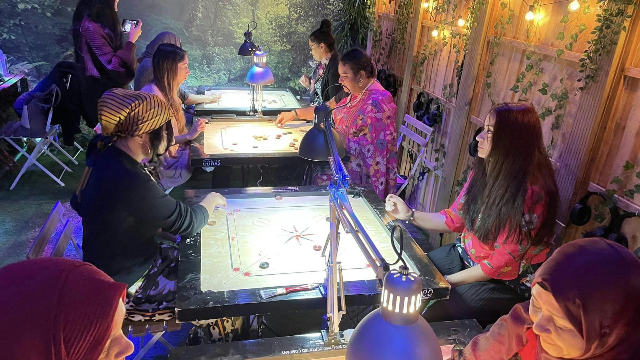 Vibrant workshop at Relaks Radio Cafe, ideal for team-building and networking events.