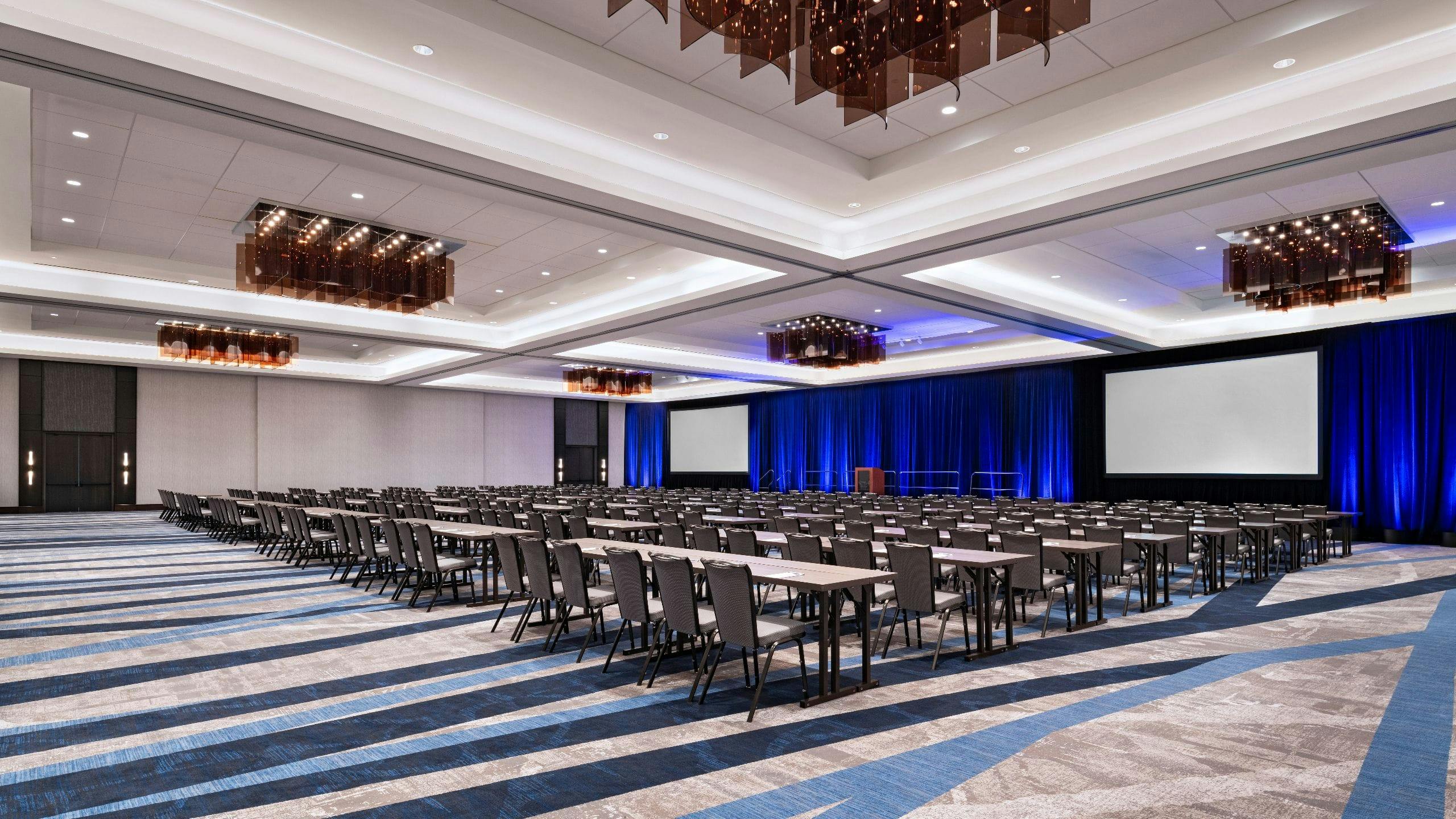 Post Oak Grand Ballroom at Omni Houston Hotel, spacious conference room for events.