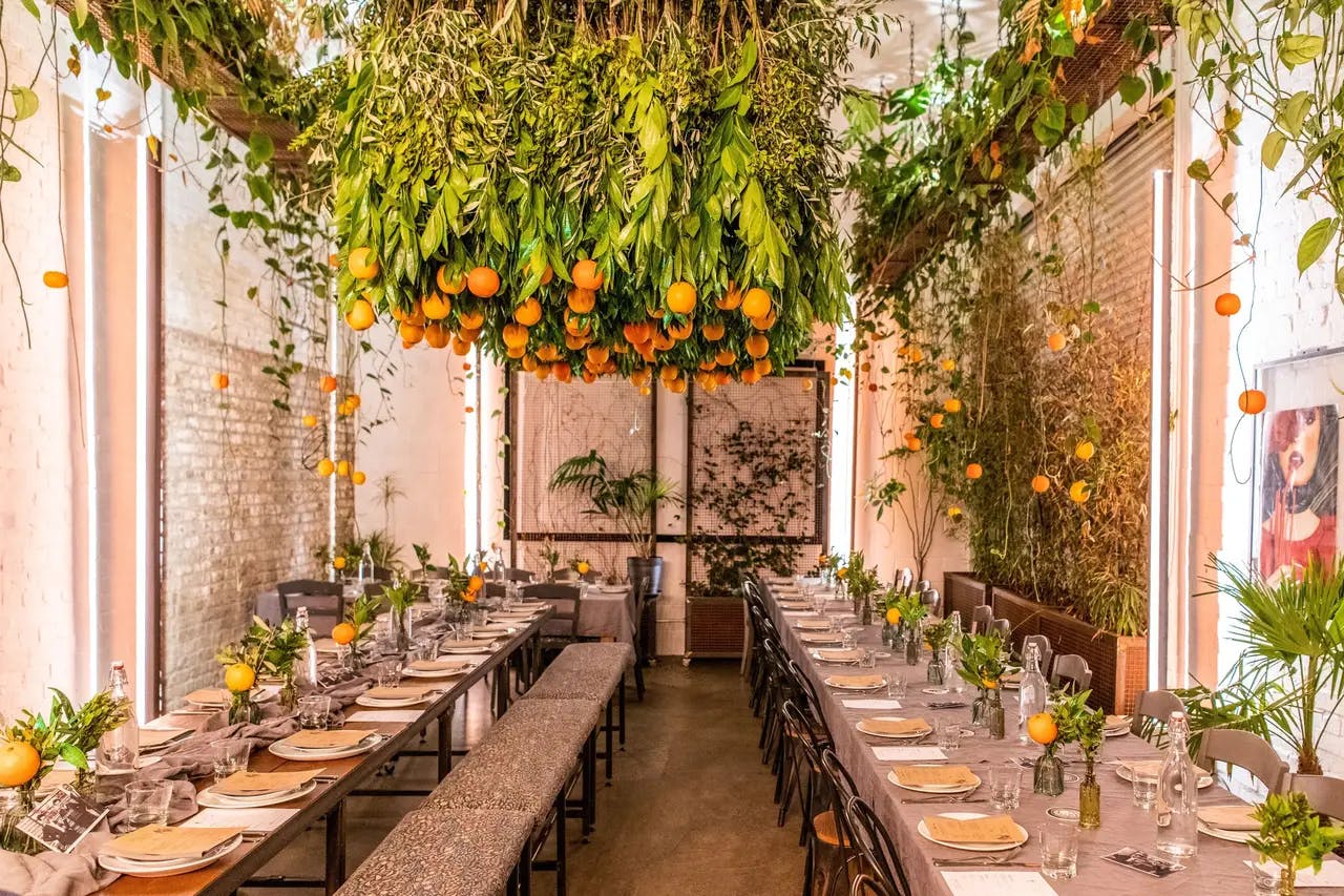 Elegant dining table in Hackney Venues' Observation Suite for intimate events.