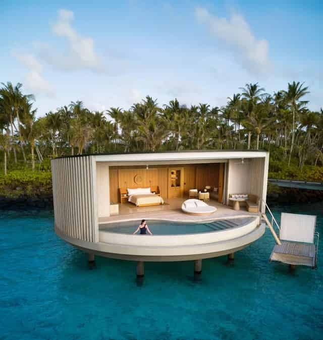 Wrap around sun and pool deck terrace