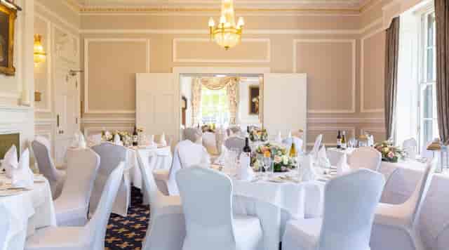 Hornbeam Boardroom at West Lodge Park Hotel, elegant banquet room for weddings and corporate events.