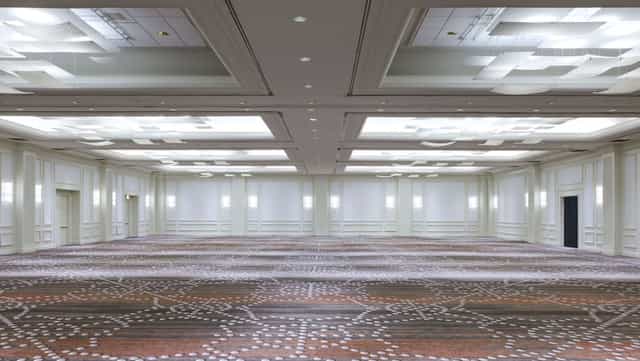 Grand Ballroom at Renaissance Austin, spacious event hall with elegant decor for weddings and meetings.