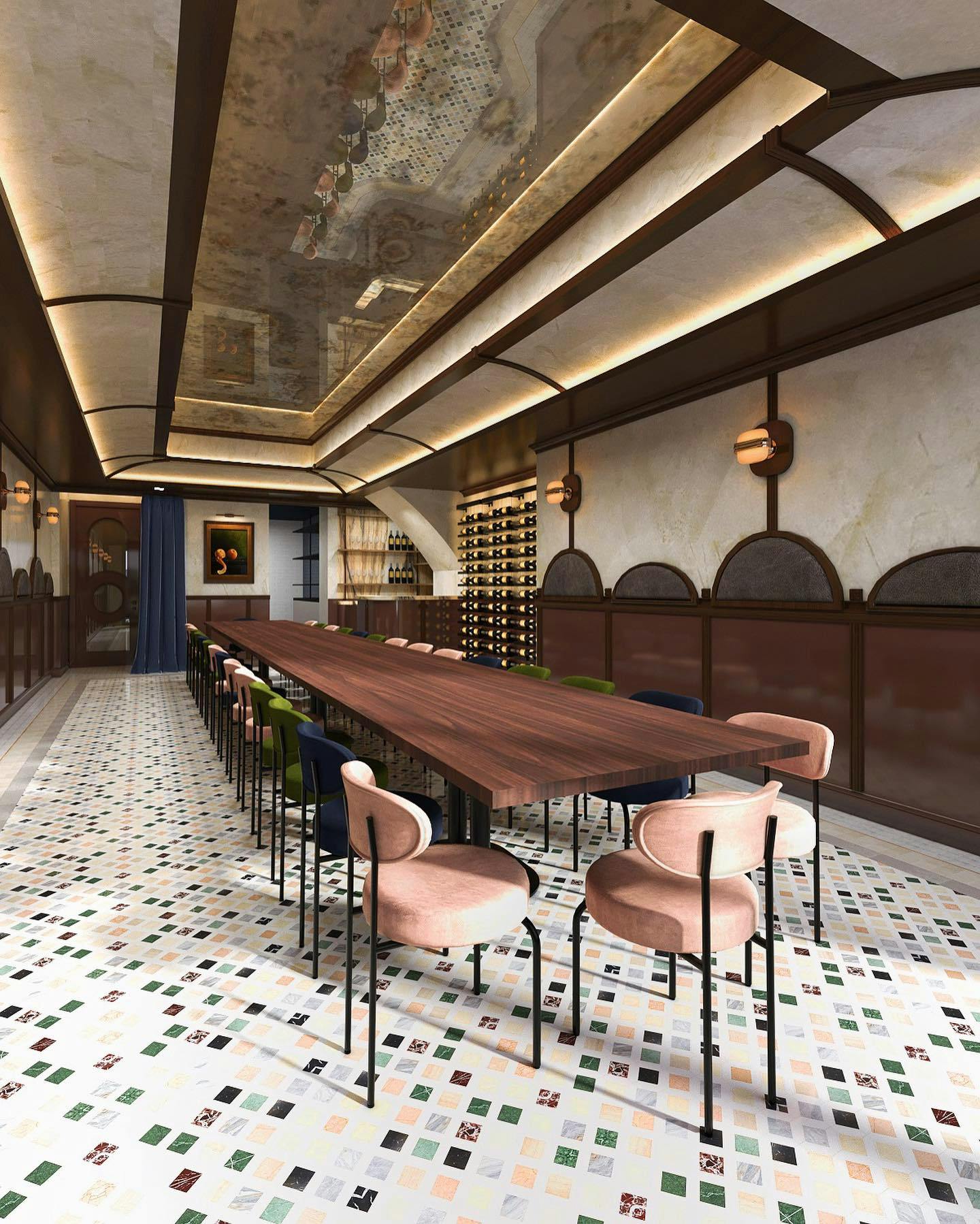 Sophisticated meeting space at L'Artusi with elegant decor for corporate events.