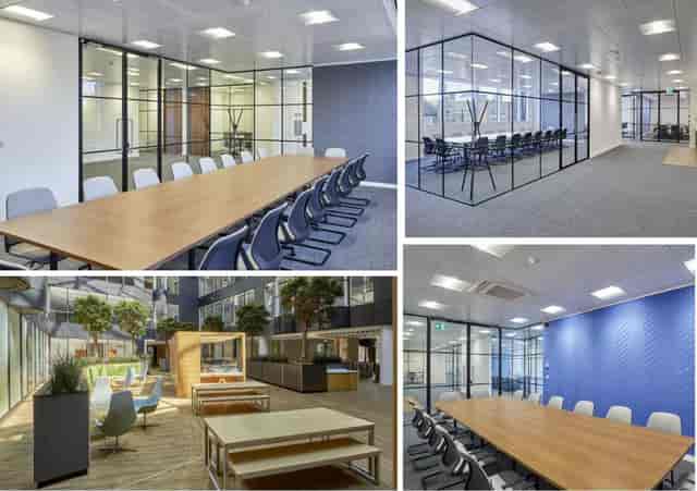 Breakout Rooms in The Atrium London, featuring glass walls for collaborative meetings.