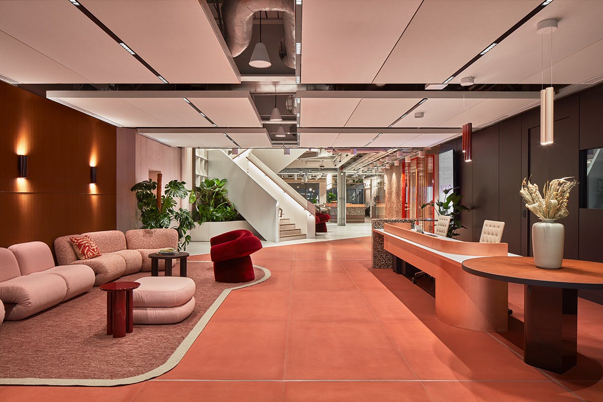 Modern lobby at MYO St Pauls, ideal for meetings and events with stylish seating.