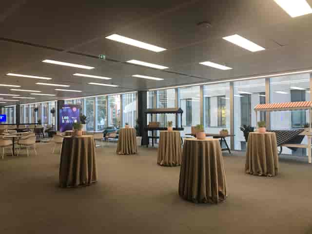 Modern 1st Floor Lounge in London Conference Centre, perfect for networking events.