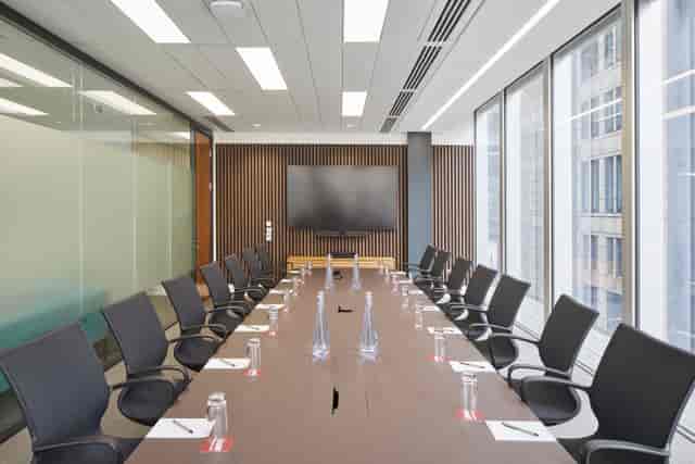 London conference room with ergonomic seating for executive meetings and corporate events.
