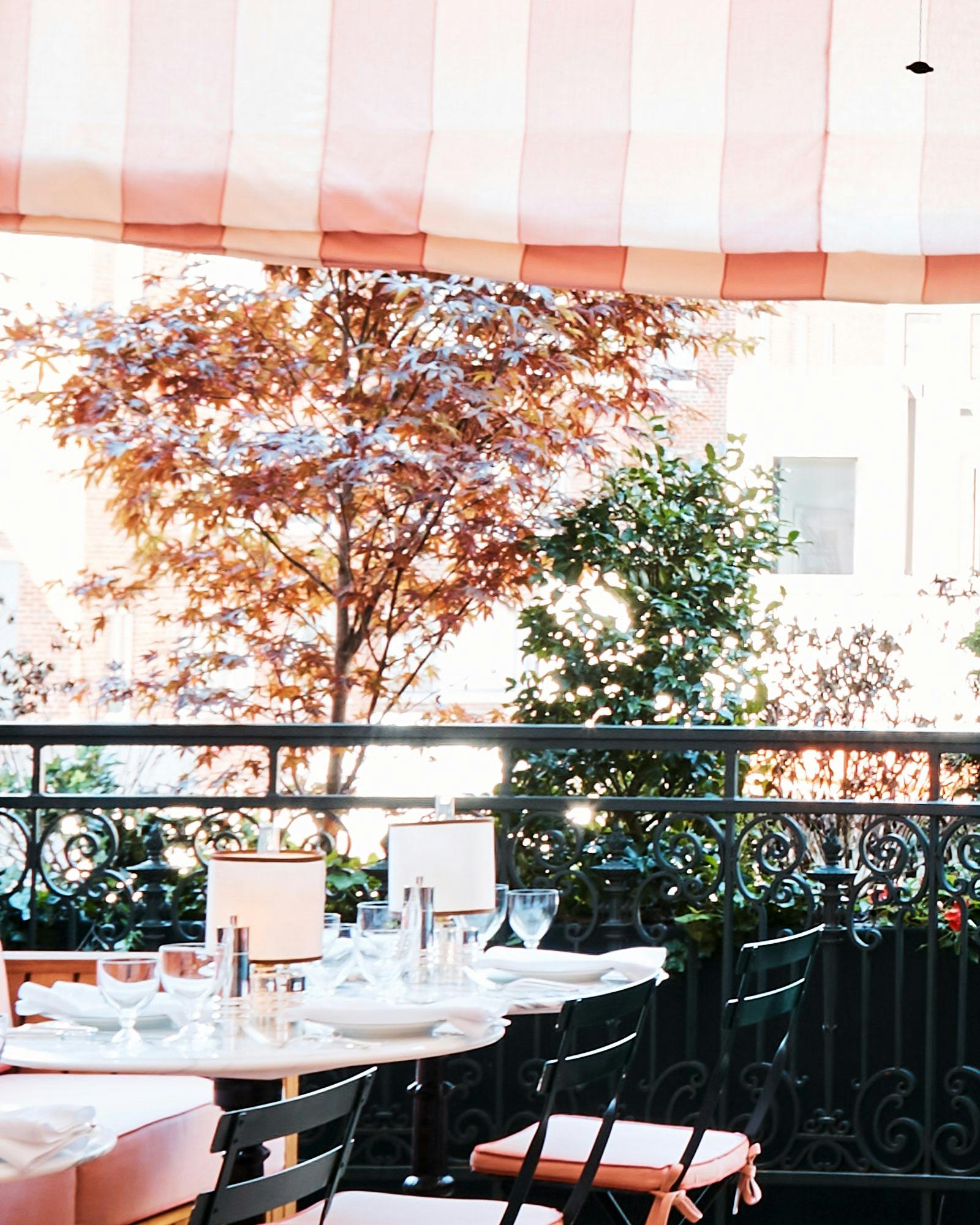 Roof Terrace at Casa Cruz London, elegant outdoor dining for upscale events and gatherings.