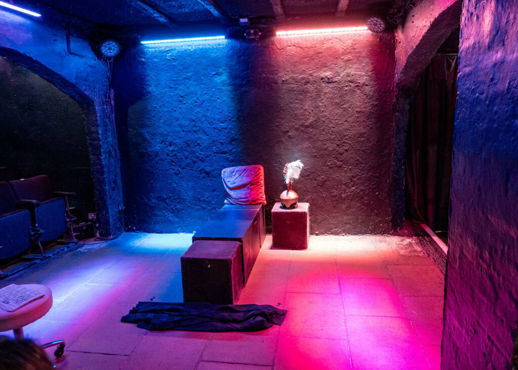 Barons Court Theatre event space with dynamic lighting for creative gatherings and performances. - Banner