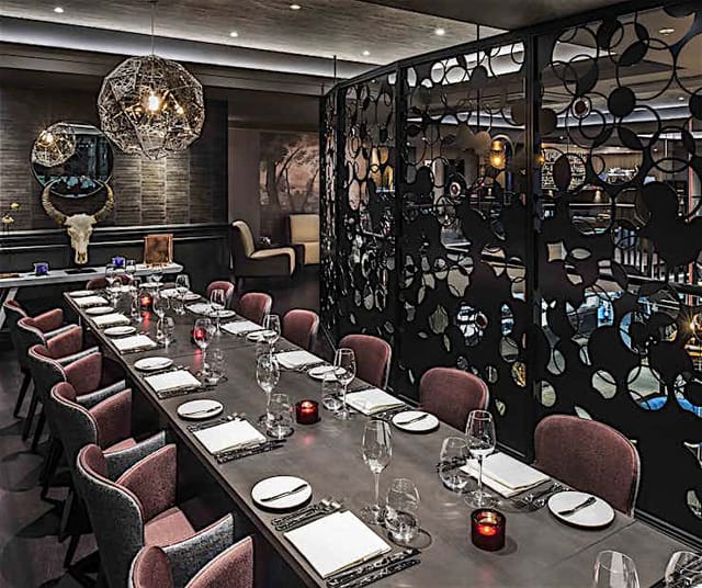 Private dining space with elegant table setting for intimate gatherings and corporate events.