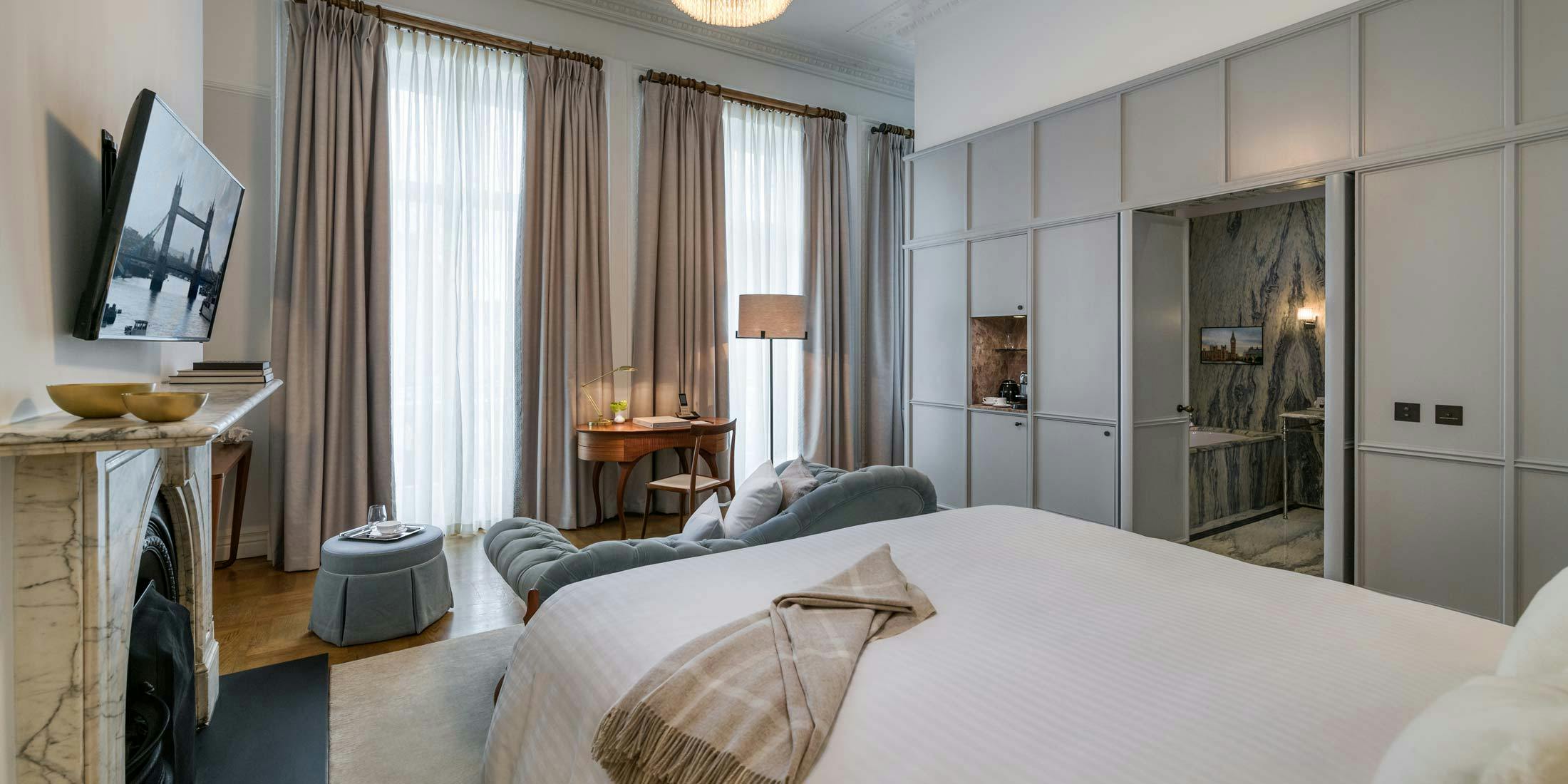 Executive hotel room at The Adria, ideal for corporate retreats and meetings.