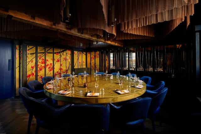 Private dining room at SUSHISAMBA Covent Garden, ideal for corporate events and celebrations.