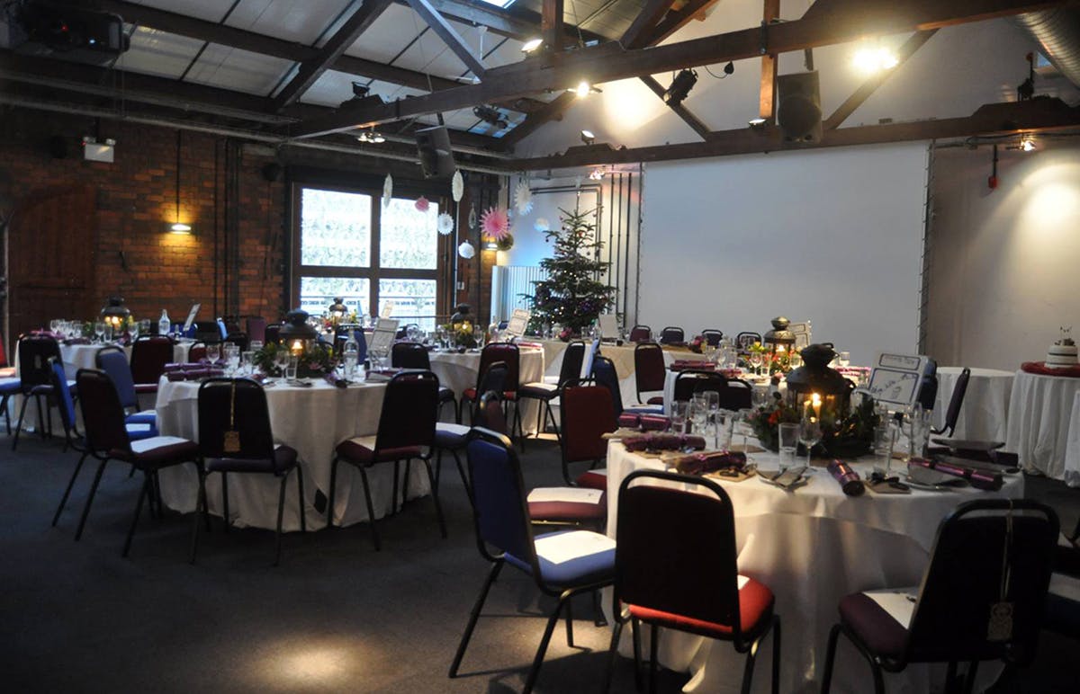 Elegant reception room at Watershed, perfect for formal gatherings and seasonal celebrations.