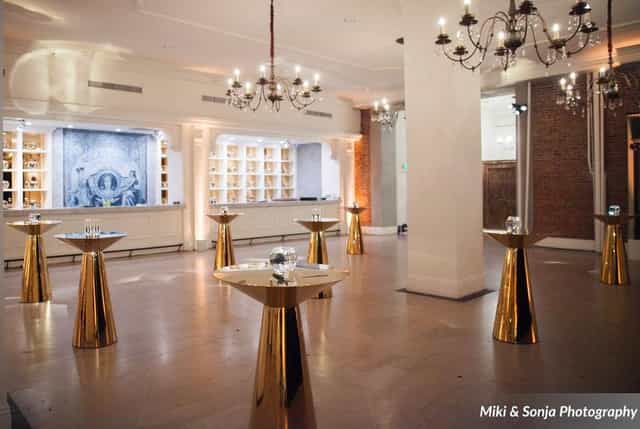 Elegant Palm Court in Alexandria Ballrooms, ideal for upscale networking events.