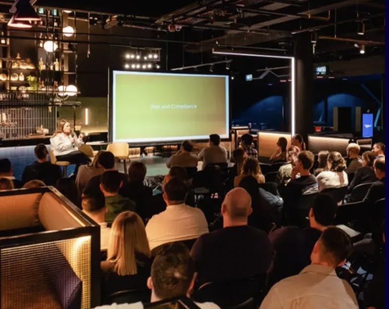 Engaging speaker at TOCA Social Venue Hire, Birmingham - modern event space for networking.