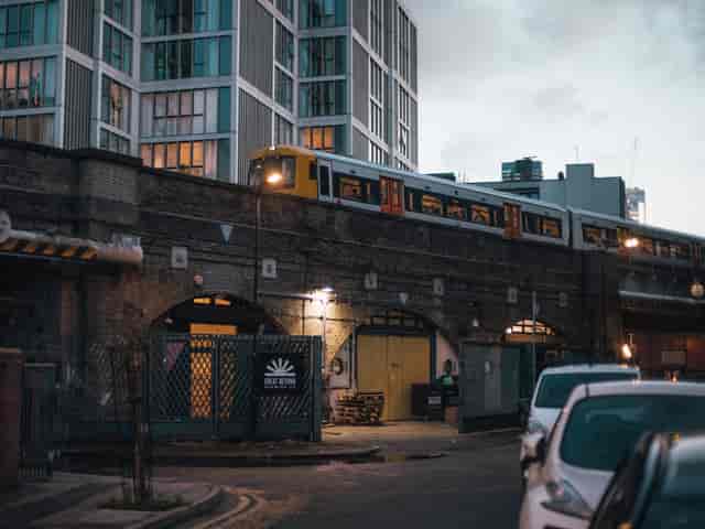 Beer Garden at Great Beyond Brewing: urban venue with modern architecture for events.