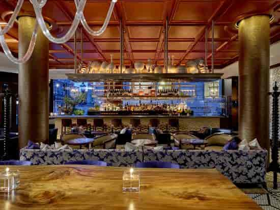Elegant Pukka Bar at Chutney Mary, ideal for upscale events and social gatherings.