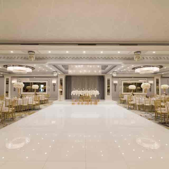 Elegant banquet hall at Burbank Moose Lodge, ideal for weddings and corporate events.
