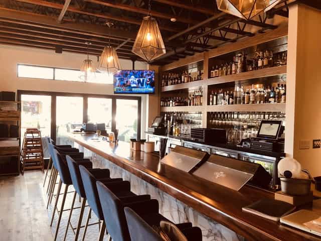 Stylish bar area in The Old Town Junction for networking events and informal meetings.
