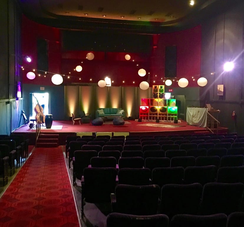 Versatile event venue in The Miracle Theater, perfect for workshops and presentations.
