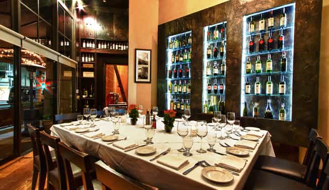 Private dining area at Panzanella Ristorante Bar, ideal for corporate dinners and events.