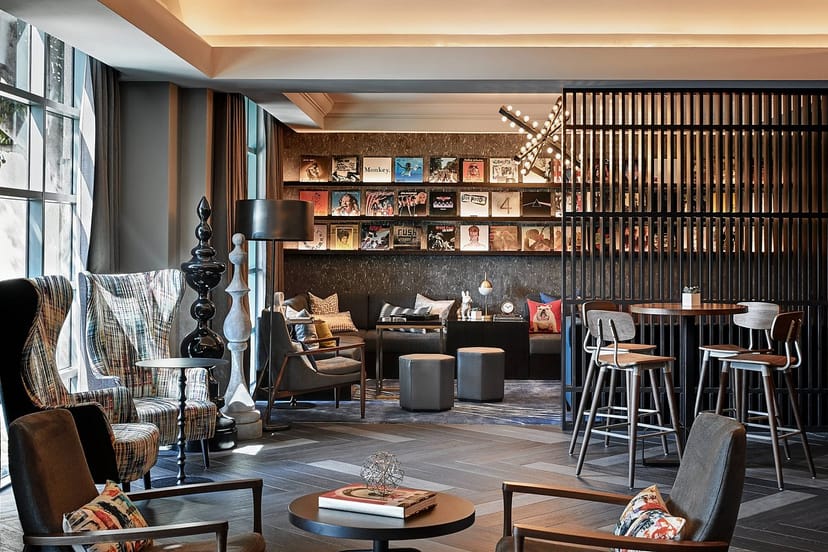 Stylish VIP Lounge with modern decor for networking events and informal meetings.